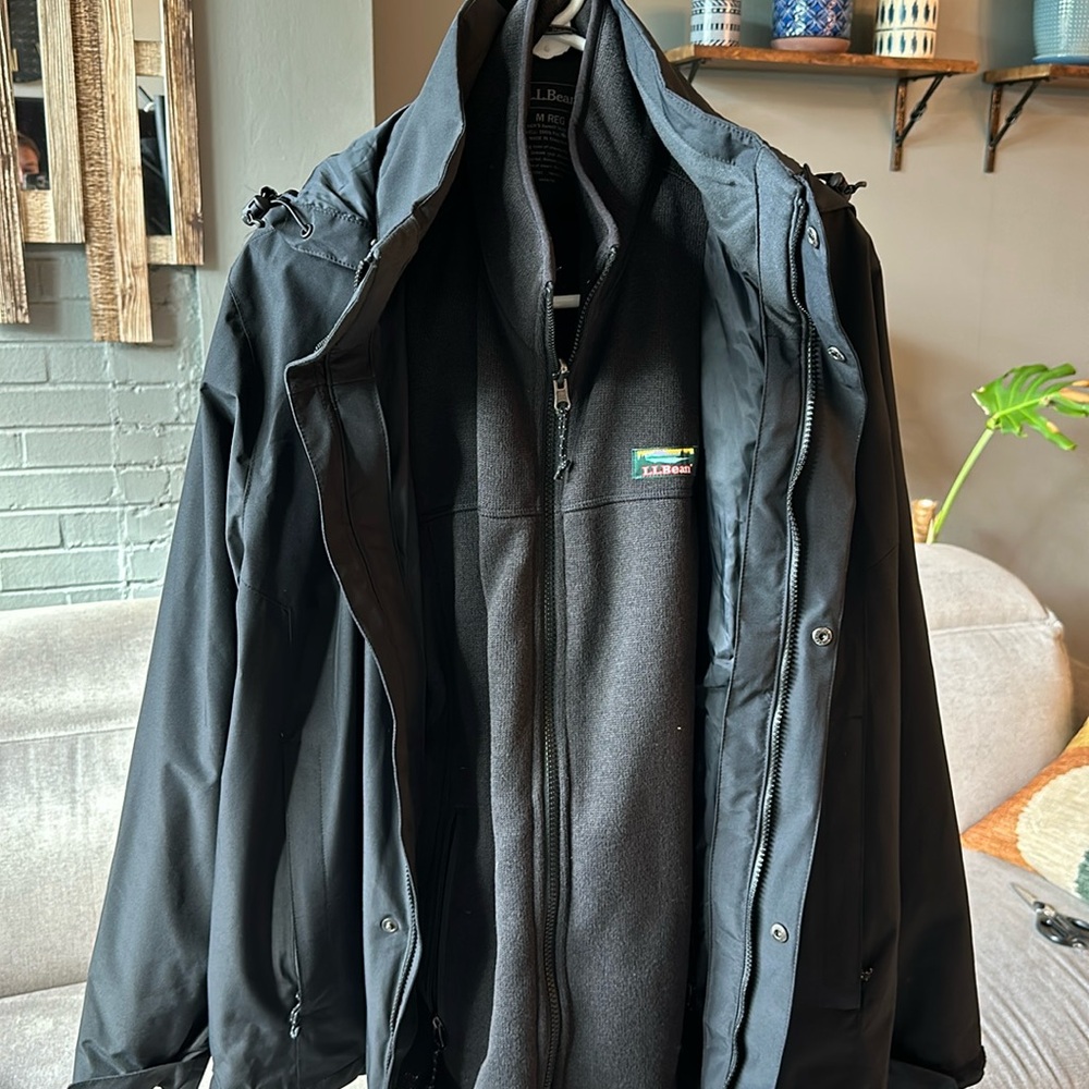 Men's L.L.Bean Sweater Fleece 3-in-1 Jacket, Size Medium
